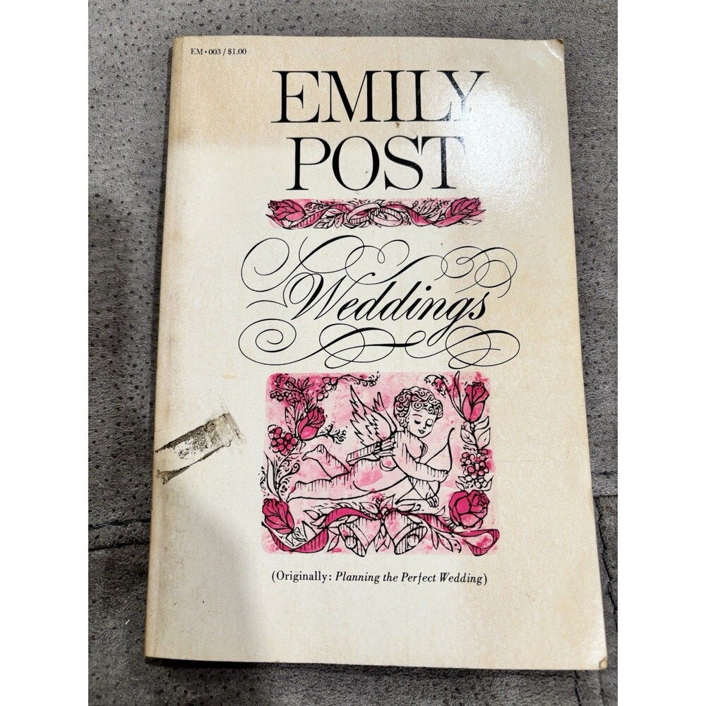 Emily Post Weddings 1963 Vintage Paperback Pocket Books EM-003 Wedding Etiquette
